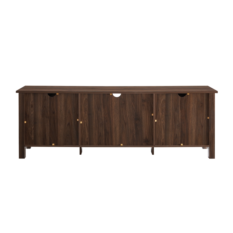 Pemberley Row MDF Dark Walnut TV Stand Rectangular Cord Management 70