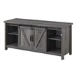 Pemberly Row Farmhouse Wood Barn Door TV Stand for TVs up to 52