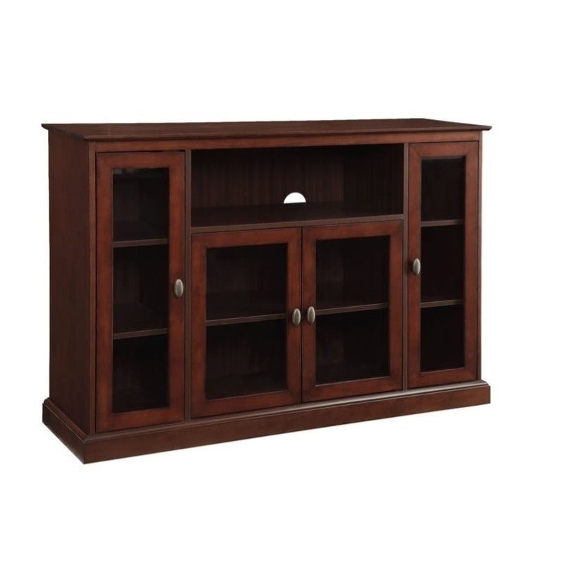 Pemberley Row Wood Espresso TV Stand Rectangular Cable Management 52