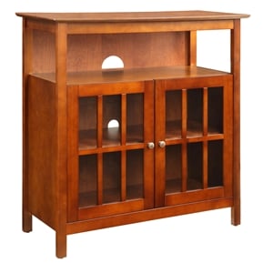 Pemberley Row Wood Cherry TV Stand Rectangular Easy Assembly 36&quotW x 15.5&quotL x 36.13&quotH