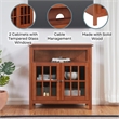 Pemberley Row Wood Cherry TV Stand Rectangular Easy Assembly 36