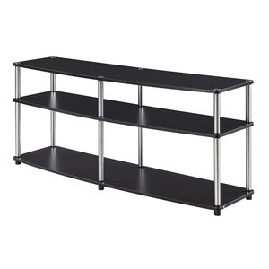 Pemberly Row Contemporary 3 Tier Wood TV Stand for TVs up to 60&quot in Espresso