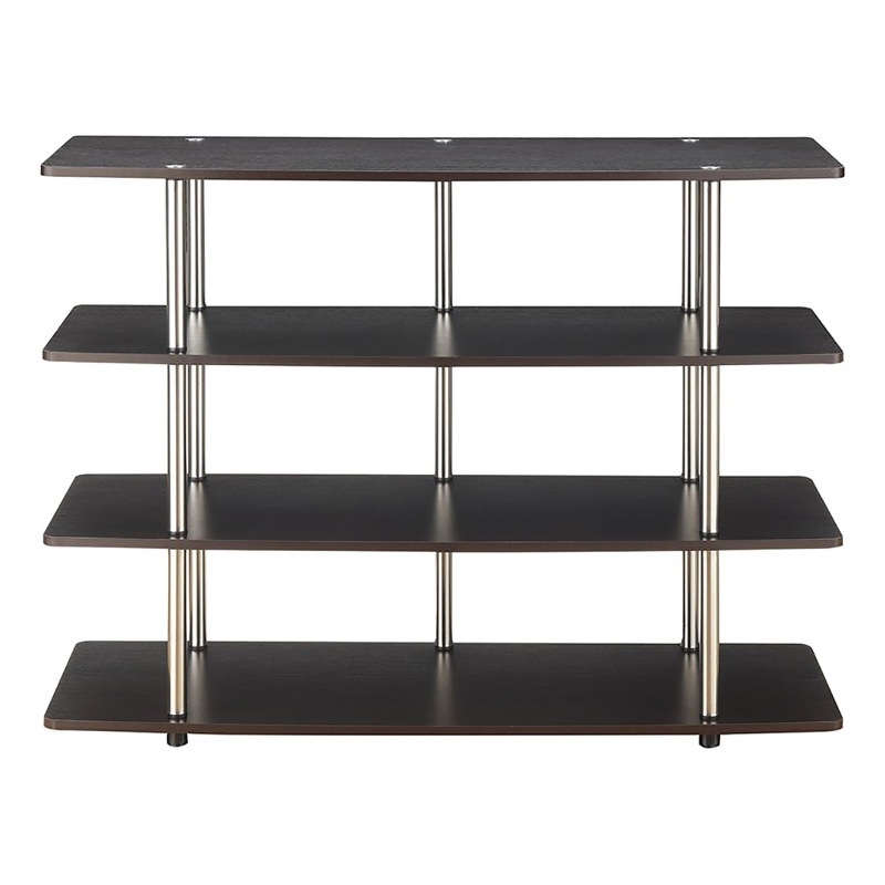 Pemberley Row Wood Espresso TV Stand Rectangular Easy Assembly 47.25
