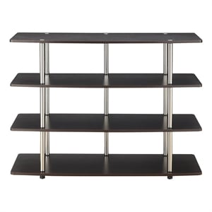 Pemberley Row Wood Espresso TV Stand Rectangular Easy Assembly 47.25&quot Unassembled