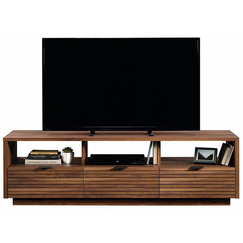 Pemberley Row Engineered Wood Grand Walnut TV Stand Rectangular 71