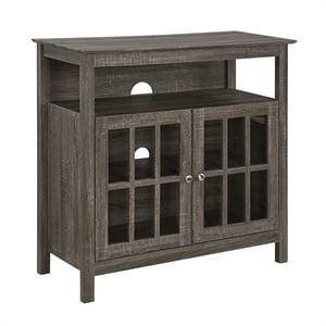 Pemberly Row Traditional Wood TV Stand for TVs up to 36&quot in Chocolate