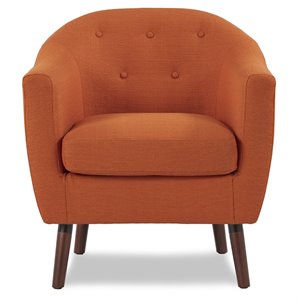 Pemberley Row Upholstered Orange Accent Chair Rectangular Button-Tufted 31.5&quot Unassembled