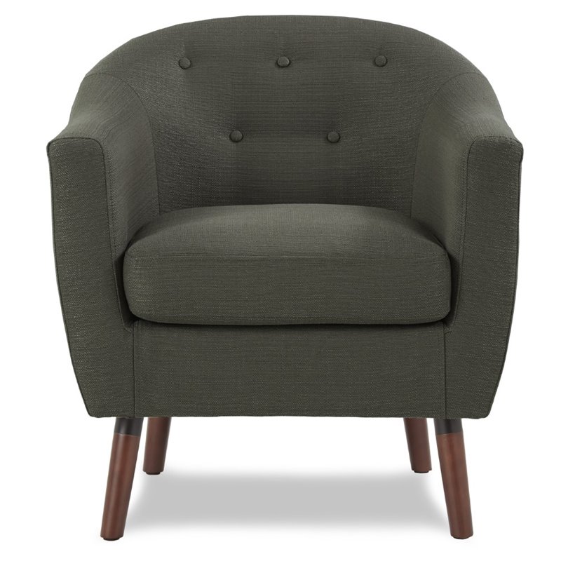 Pemberly Row Upholstered Accent Chair in Gray