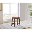 Pemberley Row Faux Leather Red Counter Stool Rectangular Nail Head Trim 25.75