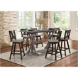 Pemberly Row Wood Bar Stool Chair Set of 2 in Black - Rotating Square Seat