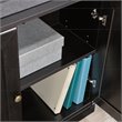 Pemberly Row 3-Shelf Modern Engineered Wood Bookcase in Estate Black