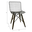 Pemberly Row Metal Side Dining Chair in Black (Set of 2)