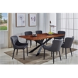Pemberly Row Tufted Side Dining Chair in Dark Gray (Set of 2)