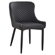 Pemberly Row Tufted Side Dining Chair in Dark Gray (Set of 2)