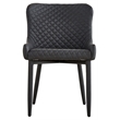 Pemberly Row Tufted Side Dining Chair in Dark Gray (Set of 2)