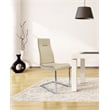 Pemberly Row Metal Side Dining Chair in Tan (Set of 2)