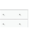 Pemberly Row Contemporary 3-Drawer Engineered Wood Chest in White