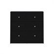 Pemberly Row Traditional 3-Drawer Engineered Wood Chest in Black