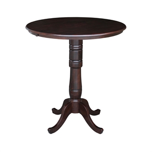 Pemberley Row Solid Wood Natural Dining Table Square Butterfly Extension 36&quot Unassembled