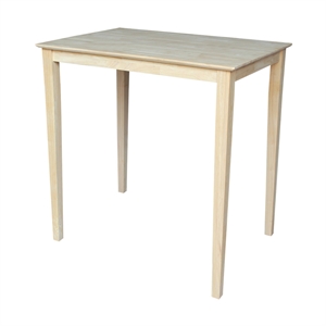Pemberly Row 42&quot Solid Wood Top Bar Table in Natural