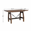 Pemberly Row Wood Counter Height Dining Table in Rustic Brown