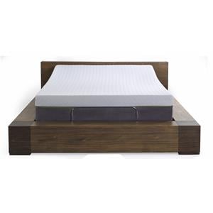 Pemberly Row 12&quot Twin Long Mattress and Model 2 Bed Base in White