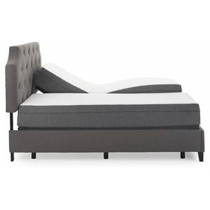 Pemberly Row 8&quot Cal King Split Mattress and Model P Bed Base in White