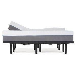 Pemberly Row Plush Cal King Split Mattress and G Bed Base in White