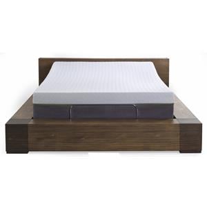 Pemberly Row 12&quot Twin Long Mattress and Model P Bed Base in White