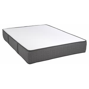 Pemberly Row Firm Flippable Twin Long Memory Foam Mattress in White