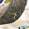 Pemberly Row Modern Metal/Rattan Outdoor Hanging Chair in Gray/Mocha