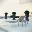 Pemberly Row 2-Piece Modern Aluminum Outdoor Set in Gray/Silver