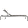 Pemberly Row 2-Piece Modern Aluminum Outdoor Set in Gray/Silver