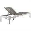 Pemberly Row 2-Piece Modern Aluminum Outdoor Set in Gray/Silver
