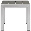 Pemberly Row 2-Piece Modern Aluminum Outdoor Set in Silver/Gray