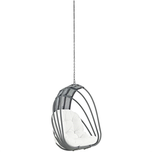 Pemberly Row  Outdoor Patio Swing Chair Without Stand in White
