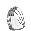 Pemberly Row  Outdoor Patio Swing Chair Without Stand in White