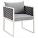 Armchair/Gray and White