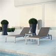 Pemberly Row 3-Piece Modern Aluminum Outdoor Set in Silver/Gray