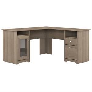 Pemberley Row Engineered Wood Ash Gray L Shaped Desk Rectangular 60&quotW x 60&quotD x 30&quotH Unassembled