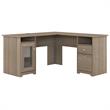 Pemberley Row Engineered Wood Ash Gray L Shaped Desk Rectangular 60