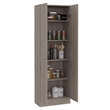 Pemberly Row 2-Door Modern Engineered Wood Multistorage Pantry Cabinet in Gray