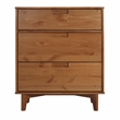 Pemberly Row 3 Drawer Mid Century Modern Wood Dresser in Caramel