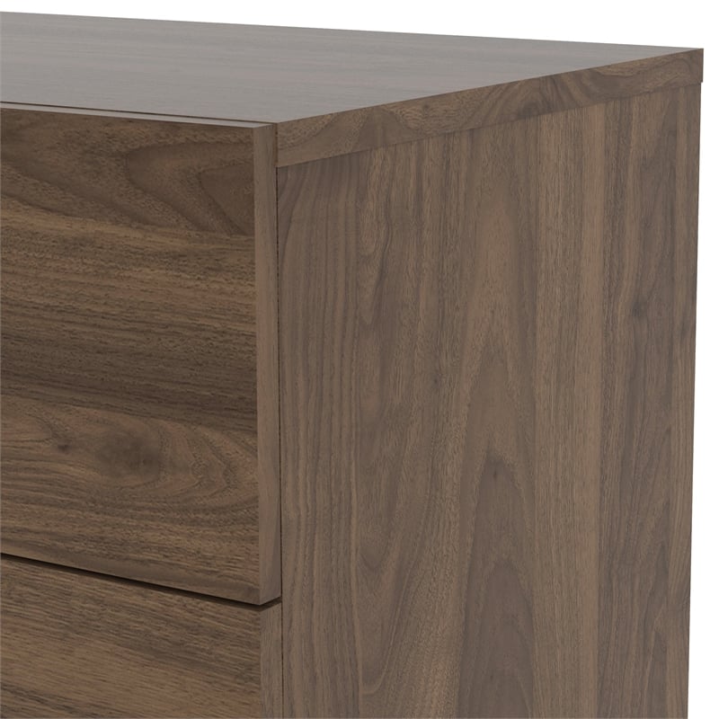Pemberley Row Engineered Wood Walnut Double Dresser Rectangular Contemporary 55.12