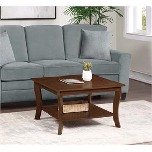 Pemberley Row Rubberwood Espresso Coffee Table Square 30&quot x 30&quot x 18&quot