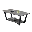 Pemberly Row Coffee Table in Driftwood Gray Wood Finish