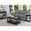 Pemberly Row Wood Coffee Table in Black Wood Finish