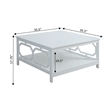 Pemberley Row MDF White Coffee Table Square Large Surface 35.5