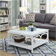 Pemberley Row MDF White Coffee Table Square Large Surface 35.5