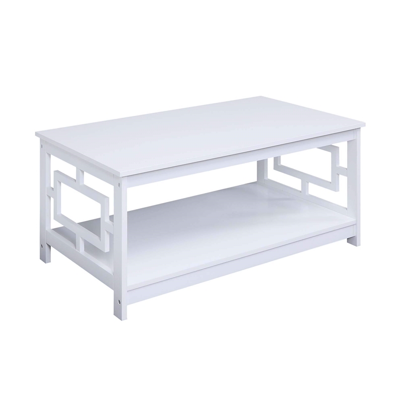 Pemberly Row Coffee Table in White Wood Finish